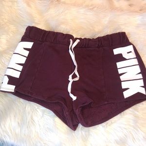 Burgundy VS Pink shorts